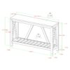 Farmhouse A Frame Entry Table With Lower Shelf - Rustic Oak - Image 2