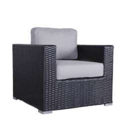 Patio Chair With Cushions, Durable Construction - Gray Mix