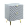 Gaines - High Gloss Nightstand - Gray - Image 2