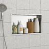 21" X 13" Shower Niche For Bathroom Or Kitchen - Brushed Nickel - Image 2