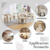 Contemporary Designed Velvet Fabric Upholstered Accent / Dining Chair Teddy Armchair (Set of 2) - Beige - Image 8