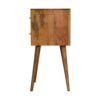Mini Cube Carved 2 Drawer Nightstand - Oak - Image 4