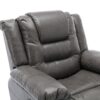 2 Seater Home Theater Recliner Manual Recliner Chair With A Storage Box And Two Cup Holders For Living Room - Gray - Image 20