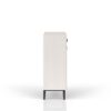 Contemporary Bar Cabinet With Large Storage - White / Pecan - Image 6