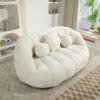High Back Bean Bag Sofa Couch For Adults And Kids, Comfortable Lounger, Indoor & Outdoor Use - White - Image 2