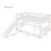 Full Over Full Bunk Bed With Ladder With Slide - White - Image 11