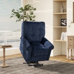 Irwin - Power Lift Recliner Chair - Dusk Navy Blue