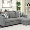 Pensole - Reversible Pop-Up Sleeper Sectional - Gray - Image 6