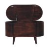 Rounded Lid-Up Blanket Box - Walnut - Image 4