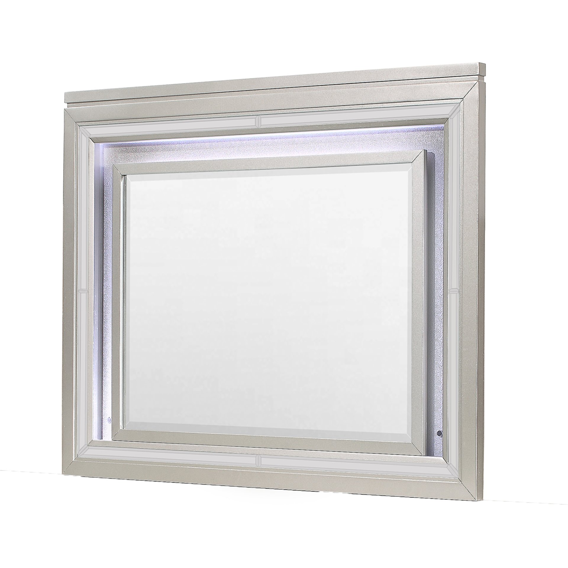 Cross - Glam Mirror With LED - Champagne - Image 5