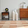 Floor Metal Vase Modern Style Decoration Home Metal Vase 3 Piece Set Gorgeous Home Decoration Large Glazed Metal Vase - Gold / White - Image 9