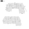 Oversized Sectional Sofa U-Shaped Sofa Couch Pull-Out Sofa Bed With Two Throw Pillows For Living Room - Beige - Image 3