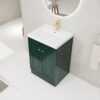 Contemporary Freestanding Bathroom Vanity With White Resin Sink & Soft Close Doors - Dark Green - Image 6