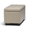 Cosmopolitan - Storage Ottoman - Satin Cream - Image 2
