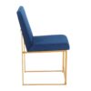 Fuji - Contemporary High Back Dining Chair (Set of 2) - Gold / Blue - Image 3