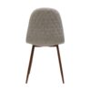 Elegant Wheat Fabric Dining Chair Set With Iron Legs - Dark Walnut - Image 9