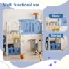 Toddler Slide Kids Playground With Basketball Hoop And Swing - Blue Yellow - Image 10