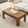 Multi Functional Coffee Table With Password Lock, Suitable For Storing Firearms And Wine - Walnut - Image 6