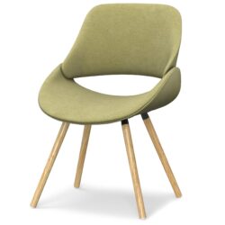 Malden - Bentwood Dining Chair - Acid Green / Light Brown