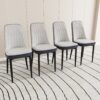 Modern Style Dining Chair (Set of 4), High Quality With Thick Cushions Metal Legs - White - Image 2