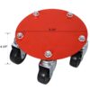 Heavy Duty Snowmobile Dolly V Slide With 2.5" Swivel Casters, Rubber Pad, 1500Lbs Capacity Steel - Red - Image 16