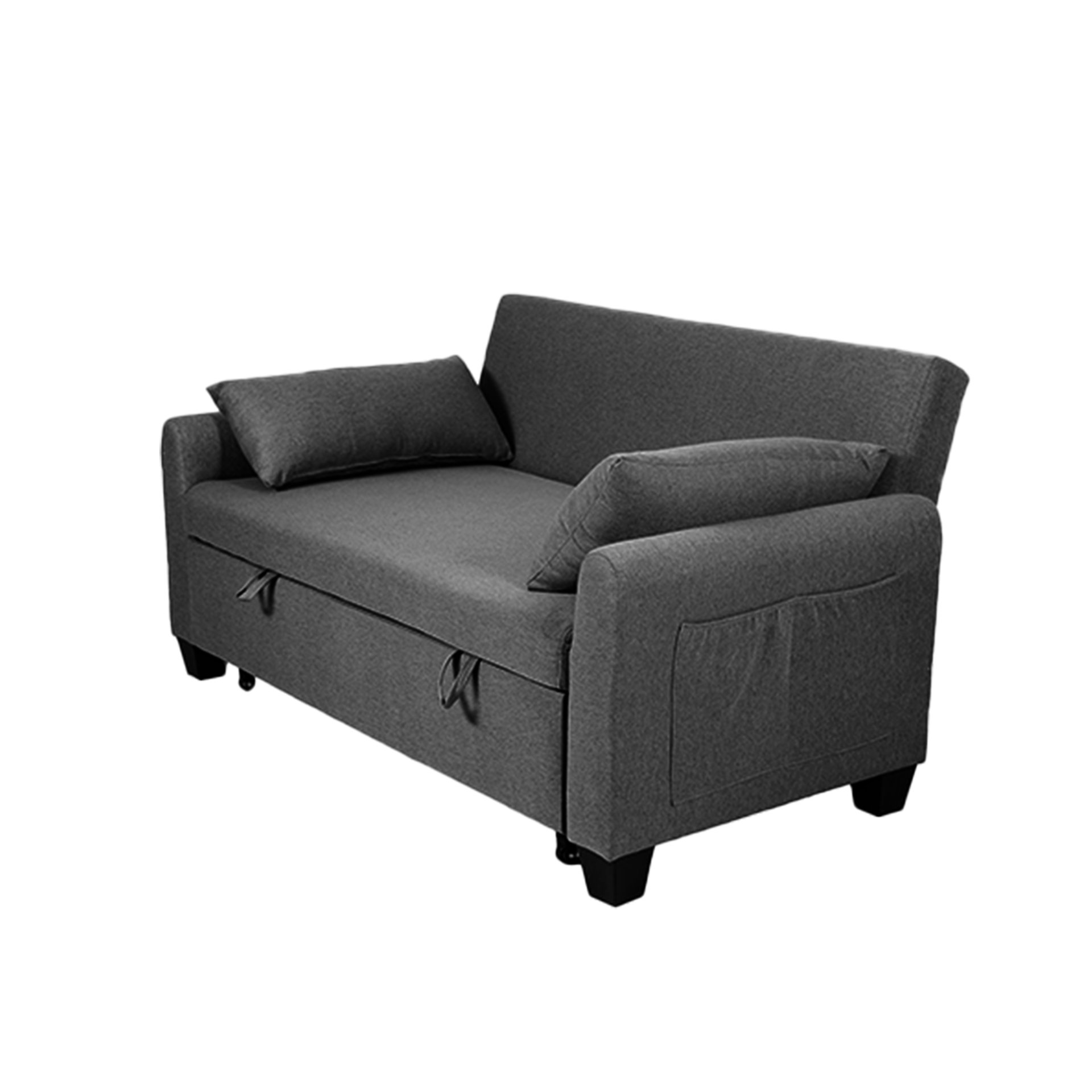 Extra Large 2 In 1 Sofa Bed With Storage, Adjustable Backrest - Gray - Image 8