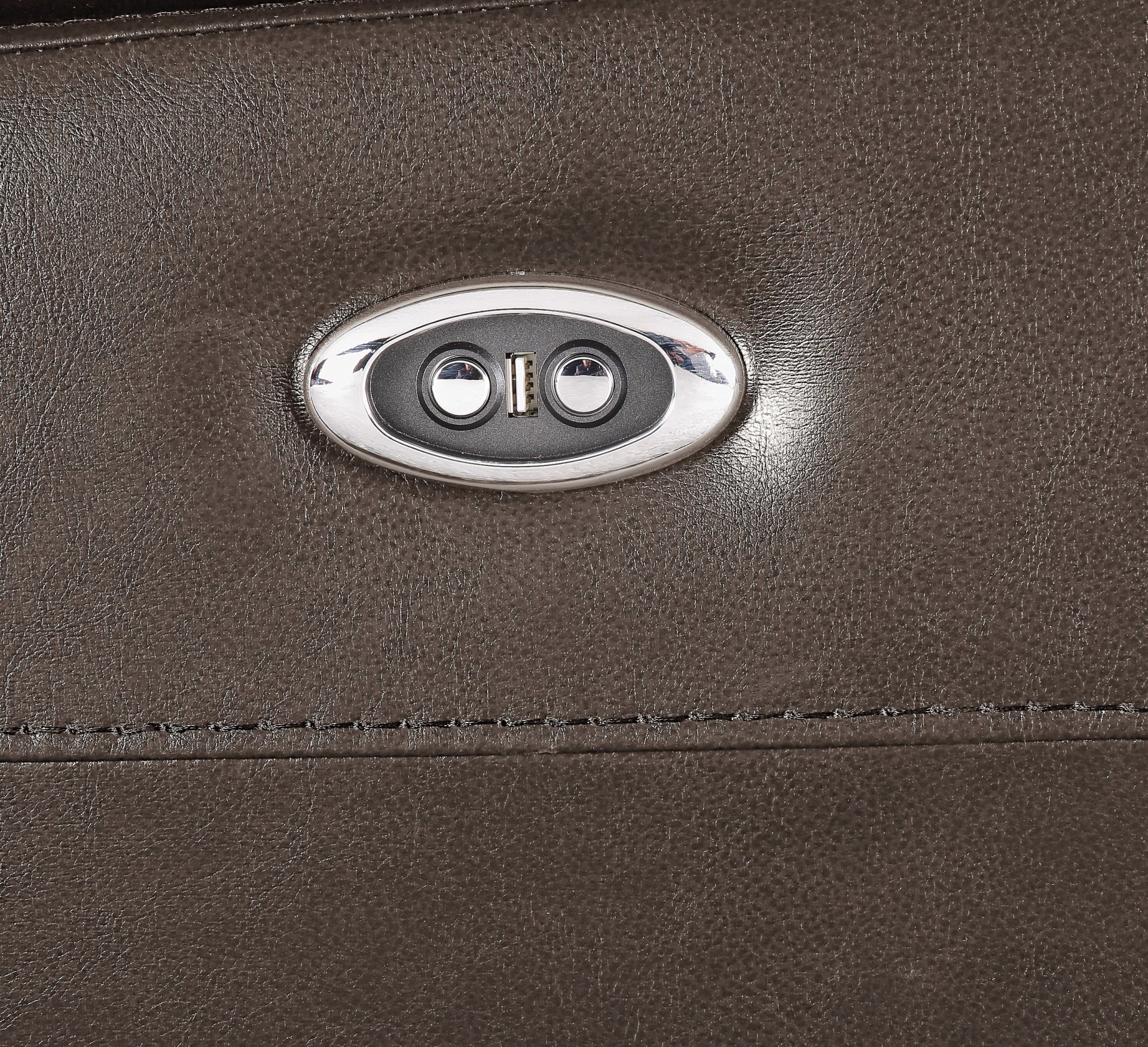 Aashi - Leather Gel Match Recliner Chair - Brown - Image 5