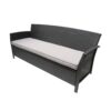 Thalassa - Outdoor 3 Seater Sofa With Water Resistant Cushion - Gray / Black - Image 4