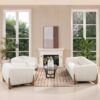 Alpine - Sherpa Arm Chair - Ivory White - Image 3