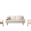 Bahamas - Sofa And 2 Chairs With 2 Throw Pillows - Beige - Image 6