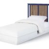 Connelly - Mini Crib With Mattress Pad Midnight - Blue / Vintage Walnut - Image 3