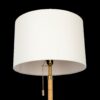 Stellar - Linen Shade Floor Lamp - Gold / Natural Wood / Rattan / White - Image 2