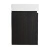 Modern 24" Bathroom Vanity With Ceramic Basin, Wall Mounted Sink Combo Cabinet - Black - Image 9