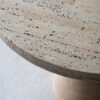 Round Dining Table With Pedestal Base - Cream - Image 4