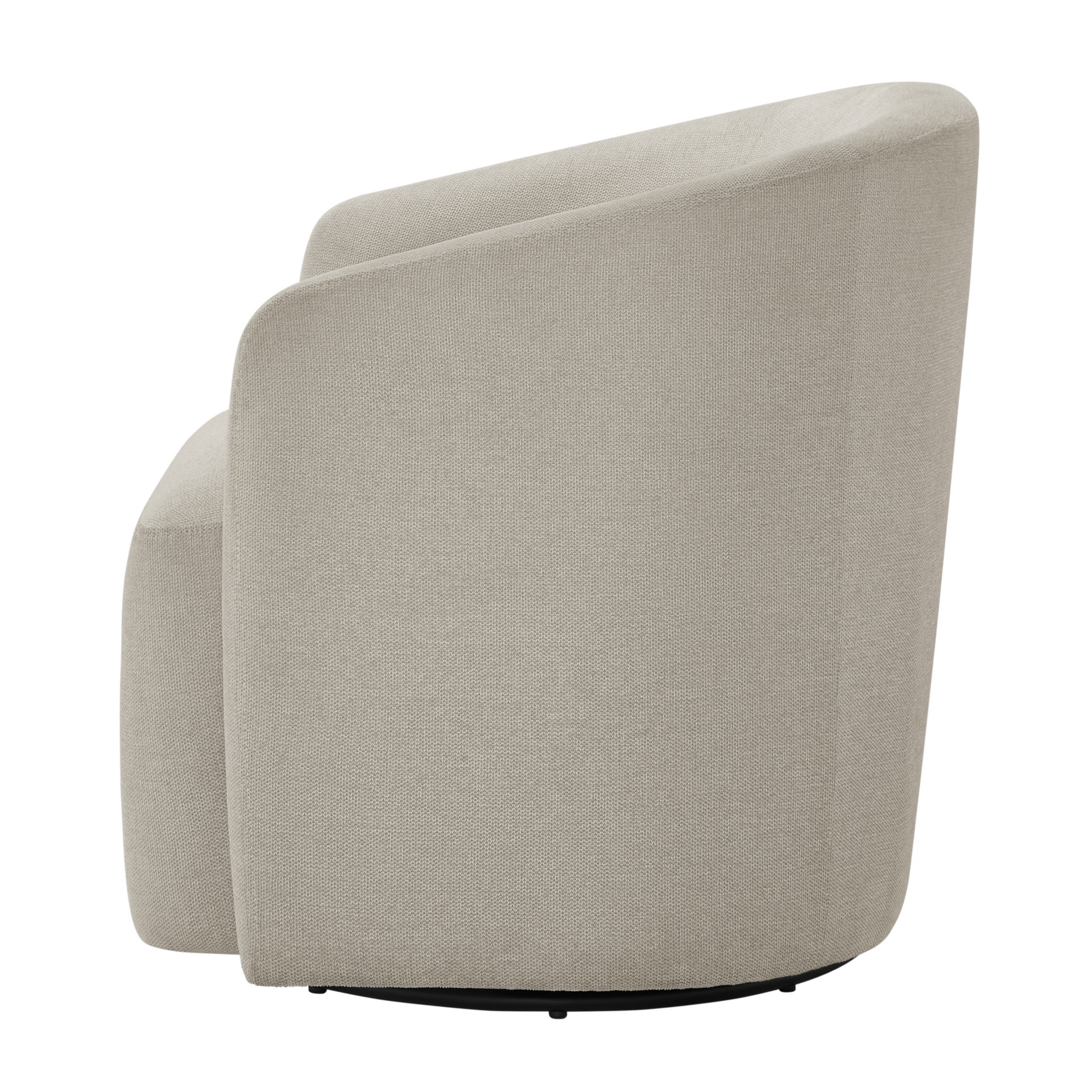 Ardena - Modern Sea Oat Swivel Barrel Chair - Beige - Image 10