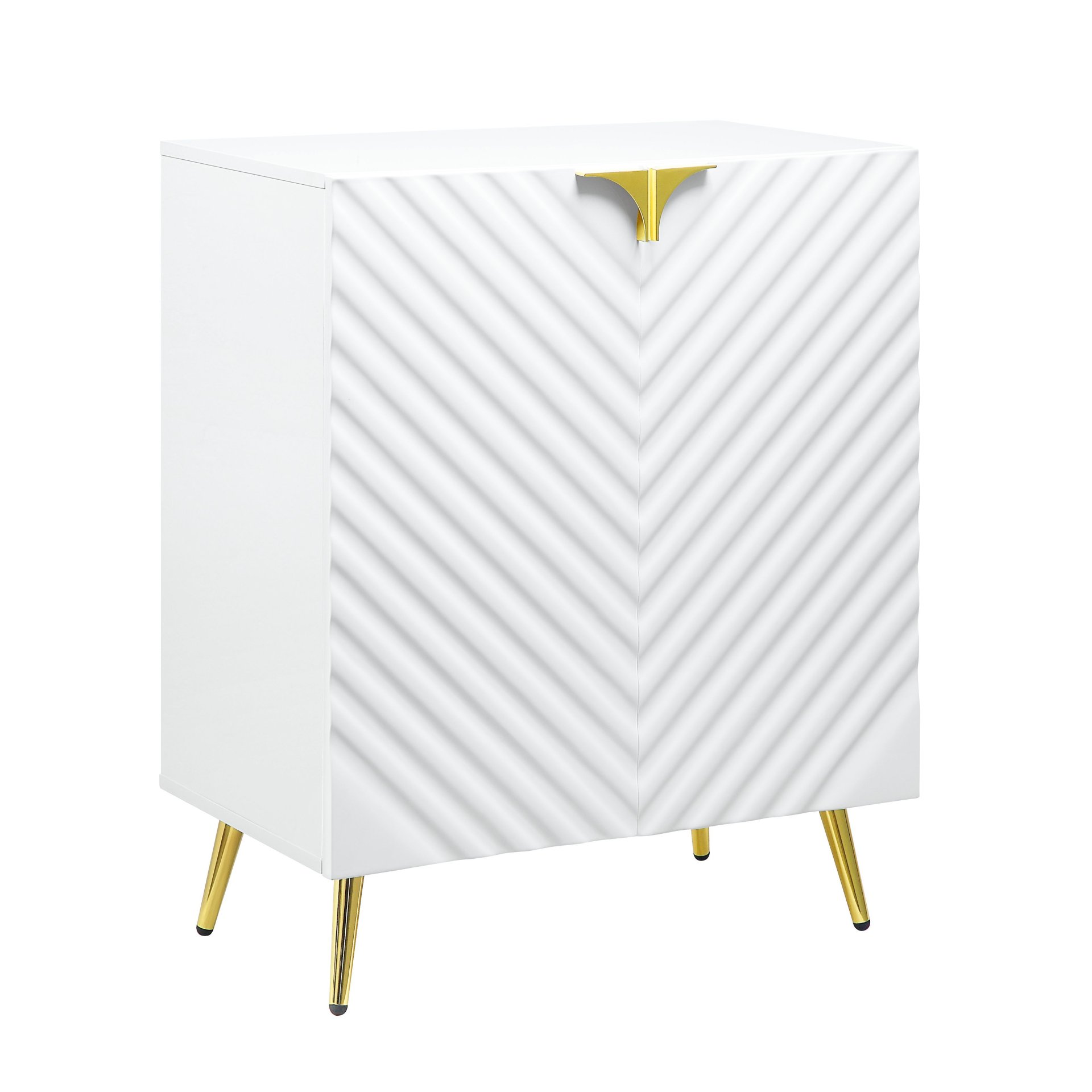 Gaines - High Gloss Console Cabinet - White - Image 4