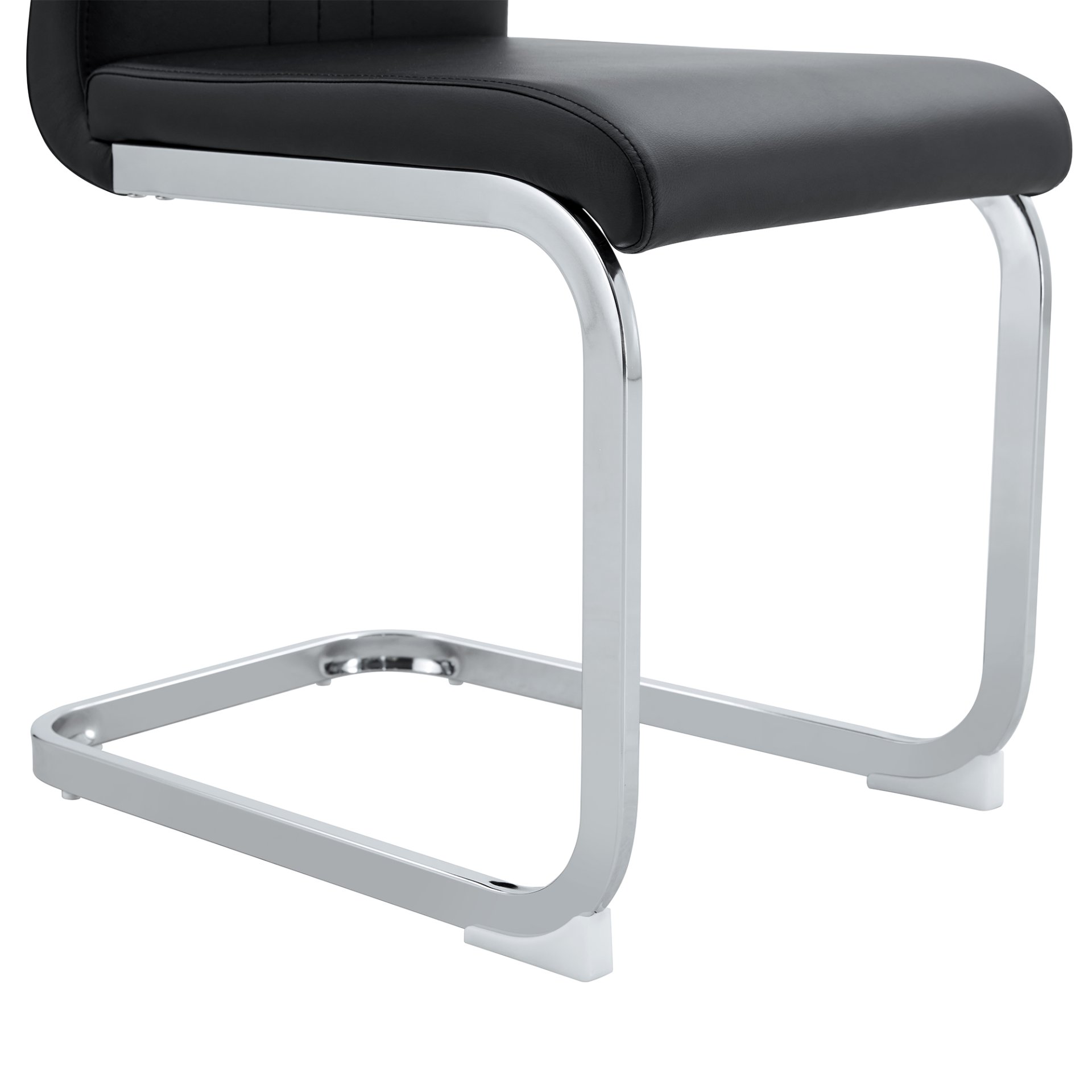 (Set of 4) Material Bow Shaped Chairs Perfectly Integrated Into Industrial And Modern Home Design - Black - Image 20