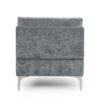 Upholstered Chaise Lounge With Iron Bracket Legs - Gray - Image 9