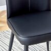 Modern Chair Set 4 Pieces With Vertical Backrest Design For Kitchen And Living Rooms - Black - Image 8