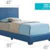 Twin Bed For Elegant Spaces Charming - Blue - Image 3