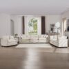 Comfortable Oversized 3 Piece Sofa Set With Single 2 Seater 3 Seater Sofas Corduroy - Beige - Image 19