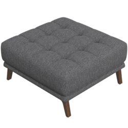 Addison - Square Upholstered Ottoman - Dark Gray