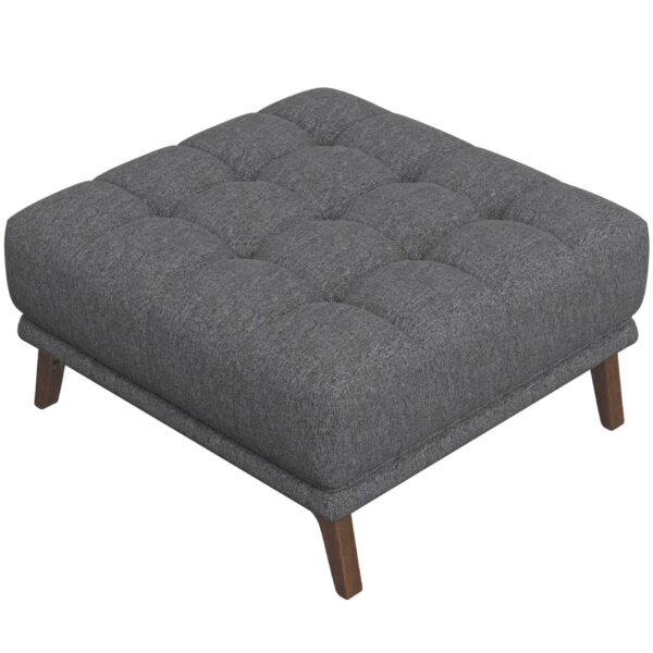 Addison - Square Upholstered Ottoman - Dark Gray