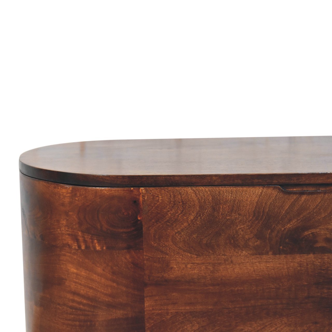 Curved Blanket Box - Walnut - Image 8