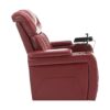 270 Degree Swivel Power Recliner With Tray Table, Phone Holder, Cup Holder, USB Port - Red - Image 15