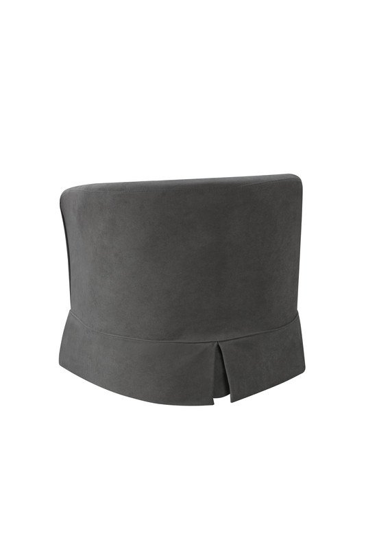 Tucker - Woven Fabric Swivel Barrel Chair - Gray - Image 4