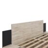 King Size Floating Platform Bed, With LED Lights, Bedside Nightstand - Natural - Image 7