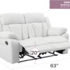 Reclining Loveseat For Relaxation - White - Image 5