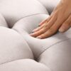 Retro Style Square Velvet Upholstered Ottoman With Storage, Elegant Design - Pink - Image 6