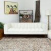 Melissa - Mid-Century Modern Sofa - Brown / White - Image 12
